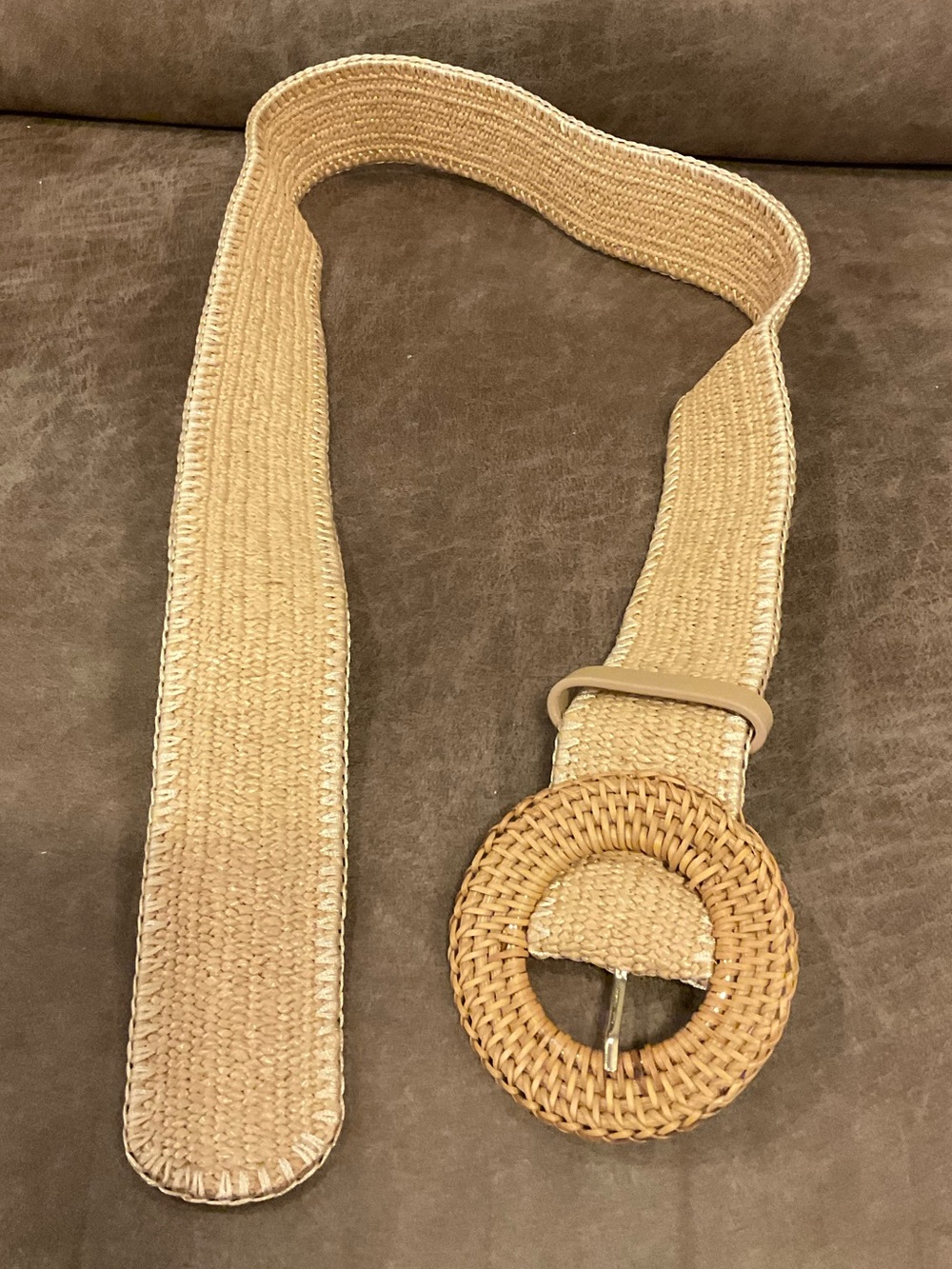 Natural Solid Popie Grasscloth Belt